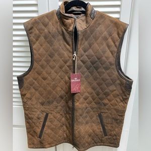 King Ranch Genuine Suede Quilted Leather Vest